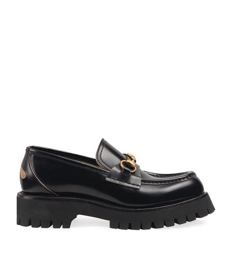 gucci leather lug sole horsebit loafer|Gucci lug sole loafer review.